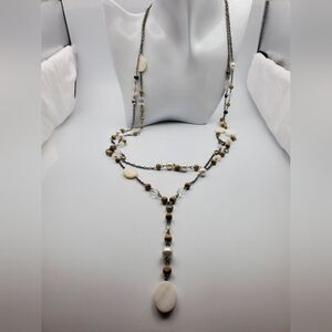 Catholic mass mother‎ of pearl drop necklace N2221